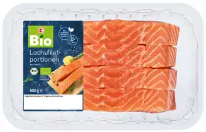 K-BIO Lachsfilet-Portionen, 500-g-Packg.