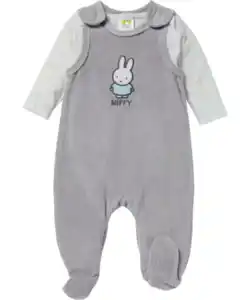 Newborn Body + Strampler, hellgrau
