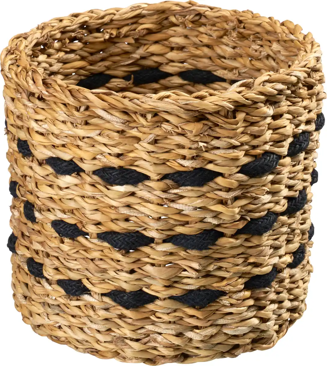 Bild 1 von BOLTZE Korb aus Seegras, rund, natur-schwarz (16x17 cm), 1 St