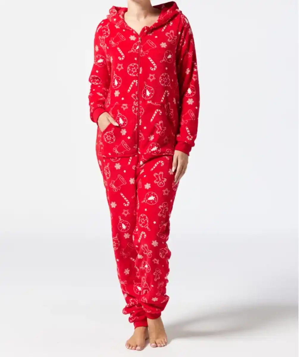 Bild 1 von Schlaf-Jumpsuit Weihnachten, rot