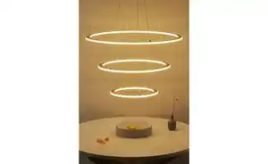 Trio LED-Pendelleuchte, Nickel-matt, `Ringe`