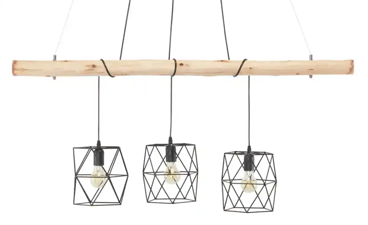 Bild 3 von Paul Neuhaus Pendelleuchte, 3-flammig, Holz / Metall Schwarz