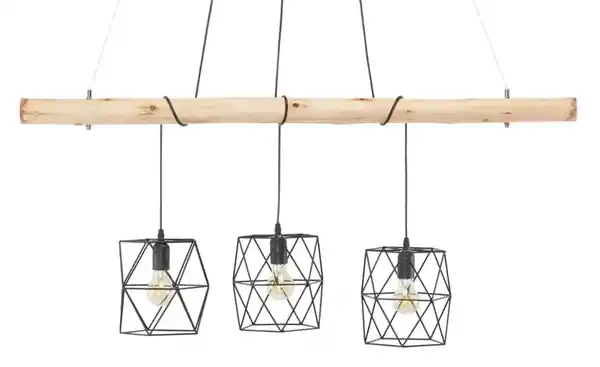 Bild 3 von Paul Neuhaus Pendelleuchte, 3-flammig, Holz / Metall Schwarz