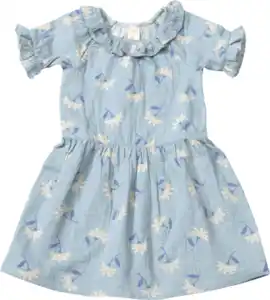 ALANA Kleid aus Musselin mit Blumen-Muster, blau, Gr. 92, 1 St