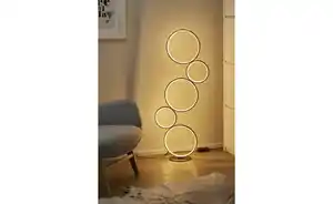 Trio LED-Stehleuchte, Schwarz, Kreise Rondo