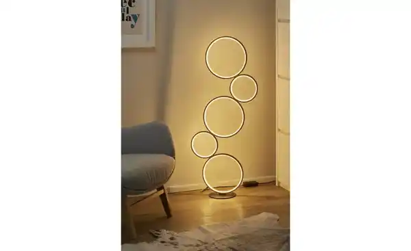 Bild 1 von Trio LED-Stehleuchte, Schwarz, Kreise Rondo