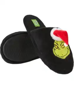 Hausschuhe Weihnachten, schwarz