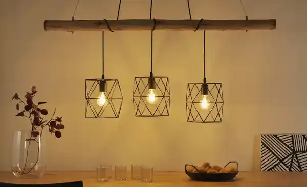 Bild 1 von Paul Neuhaus Pendelleuchte, 3-flammig, Holz / Metall Schwarz