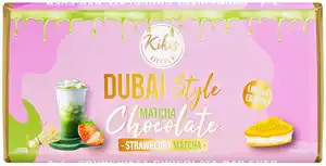 KIKIS KITCHEN Dubai Style Chocolate Strawberry-Matcha, 190-g-Tafel