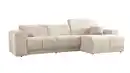Bild 1 von Ecksofa Cord beige 302 x 167 cm mit Relaxfunktion - OT rechts - TONI