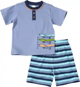 ALANA Schlafanzug mit Skateboard-Motiv, blau, Gr. 98, 1 St