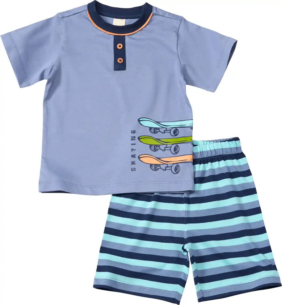 Bild 1 von ALANA Schlafanzug mit Skateboard-Motiv, blau, Gr. 98, 1 St