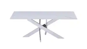 Couchtisch weiß Keramik 120 x 65 cm - LEDARNO