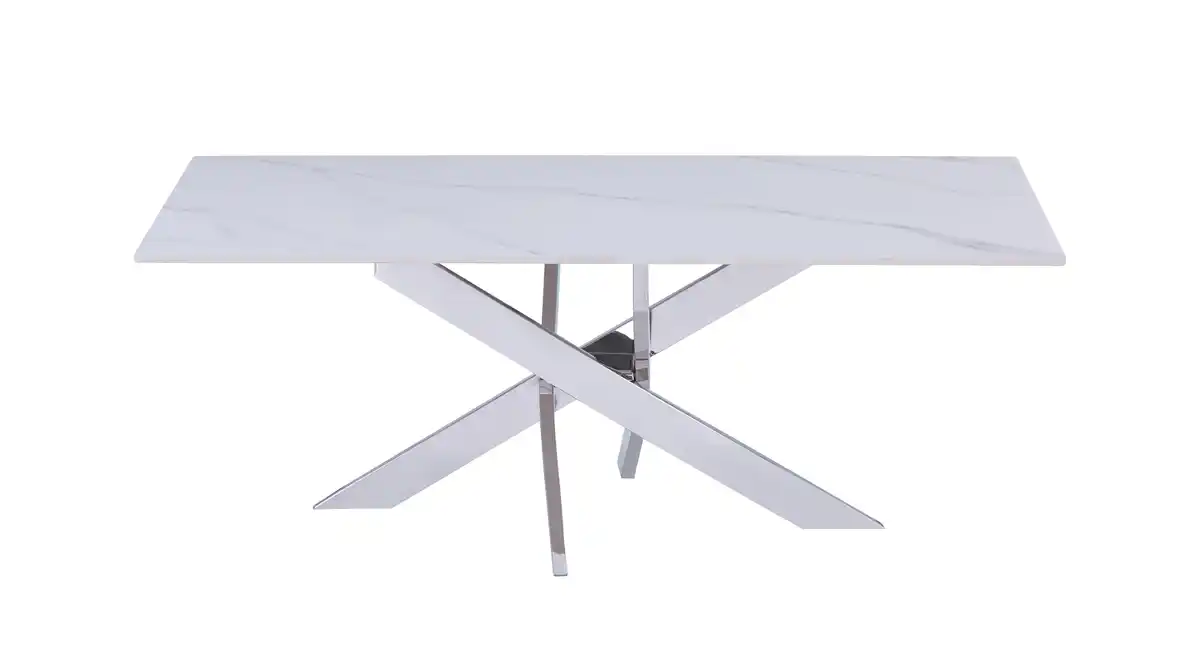 Bild 1 von Couchtisch weiß Keramik 120 x 65 cm - LEDARNO