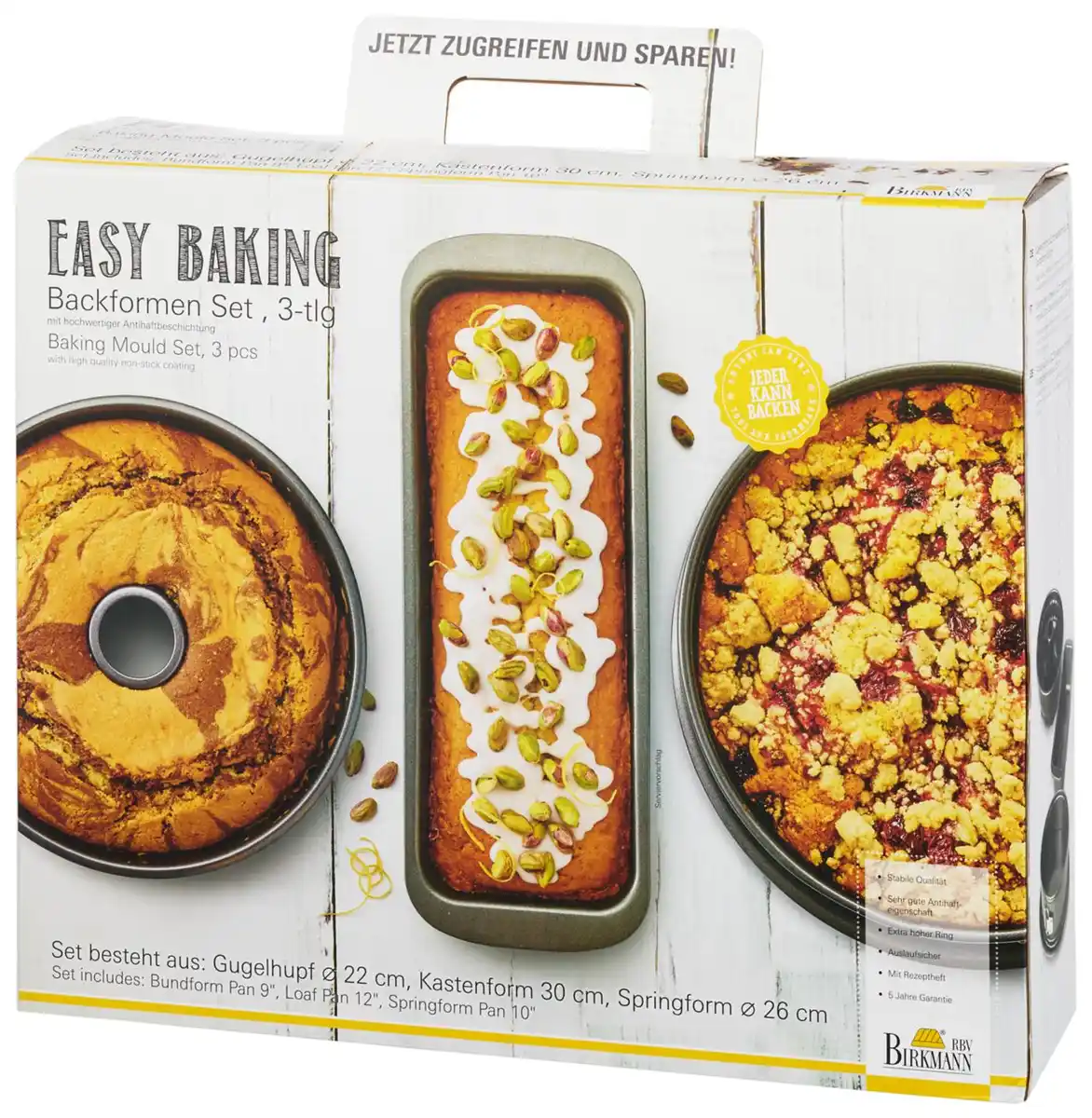 Bild 2 von BIRKMANN Backformen-Set, 3-teilig
