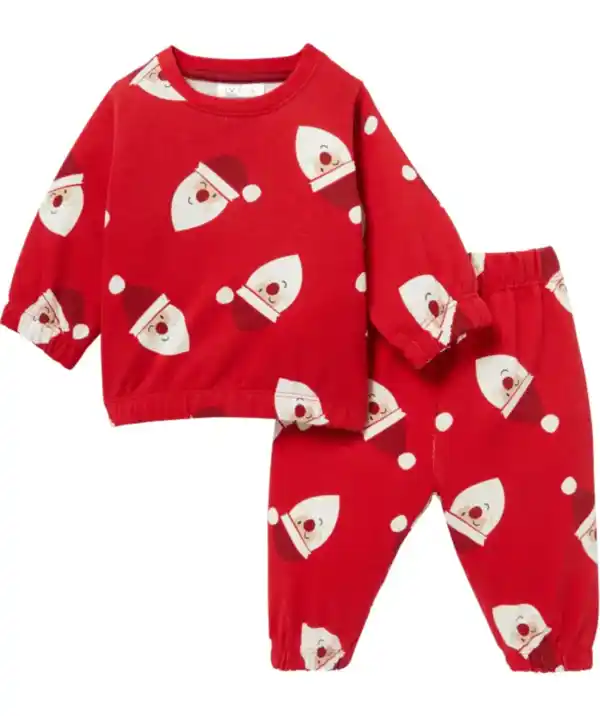 Bild 1 von Newborn Sweatshirt + Hose Weihnachten, rot