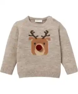 Strickpullover Weihnachten, natur melange