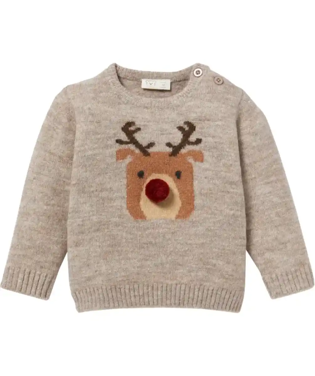 Bild 1 von Strickpullover Weihnachten, natur melange