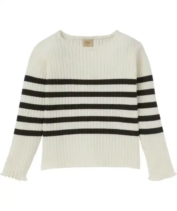 Bild 1 von Geripptes Langarmshirt, offwhite