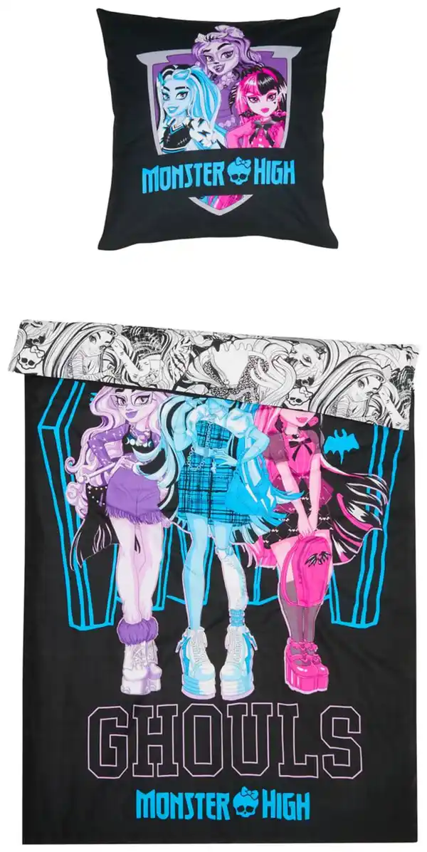 Bild 3 von Renforcé-Bettwäsche-Set »Monster High«, 2-teilig
