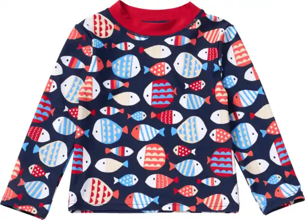 Bild 1 von PUSBLU UV Shirt mit Fisch-Muster, blau & rot, Gr. 98/104, 1 St
