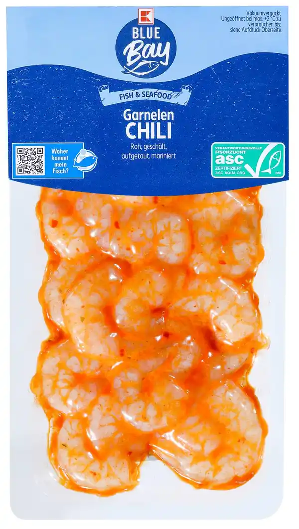 Bild 1 von K-BLUE BAY Marinierte Garnelen, 200-g-Packg.