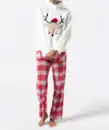 Bild 1 von Fleece-Pyjama Weihnachten, offwhite