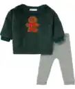 Bild 1 von Fleecepullover + Leggings Weihnachten, dunkelgrün