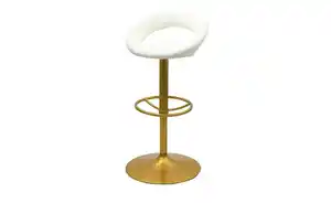 Barhocker Lederlook aus Teddy-Bouclé Holger