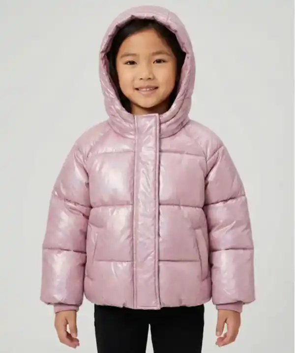 Bild 1 von Glänzende Steppjacke, rosa