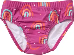 PUSBLU Schwimmwindel mit Regenbogen-Muster, lila, Gr. 74/80, 1 St