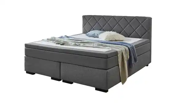 Bild 1 von Boxspringbett 180 x 200 cm Stoffbezug grau - INNSBRUCK