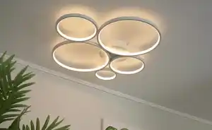 Trio LED-Deckenleuchte, Kreise, weiß Rondo