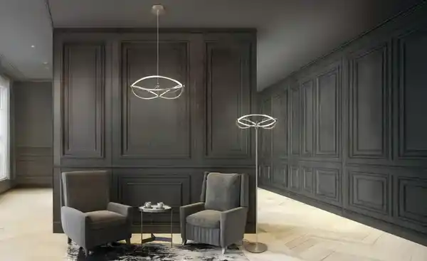 Bild 3 von Trio LED-Pendelleuchte messing matt, geschwungen Charivari