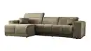 Bild 1 von Ecksofa Cord grün 302 x 167 cm mit Relaxfunktion - OT links - TONI