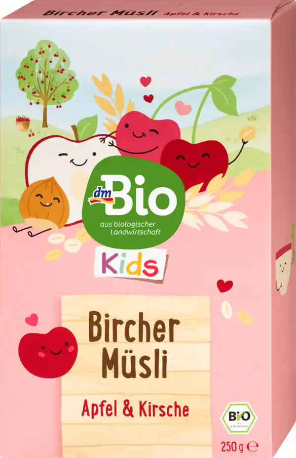 Bild 1 von dmBio Kindermüsli Bircher mit Kirschen, ab 3 Jahren, 250 g