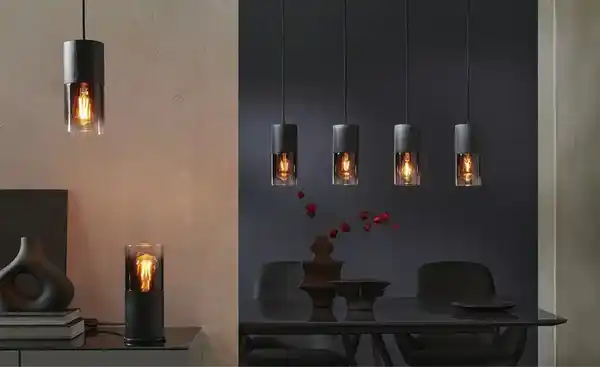 Bild 3 von Trio Pendelleuchte, 4-flammig, Rauchglas schwarz