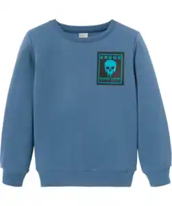 Sweatshirt mit Frontprint, blau