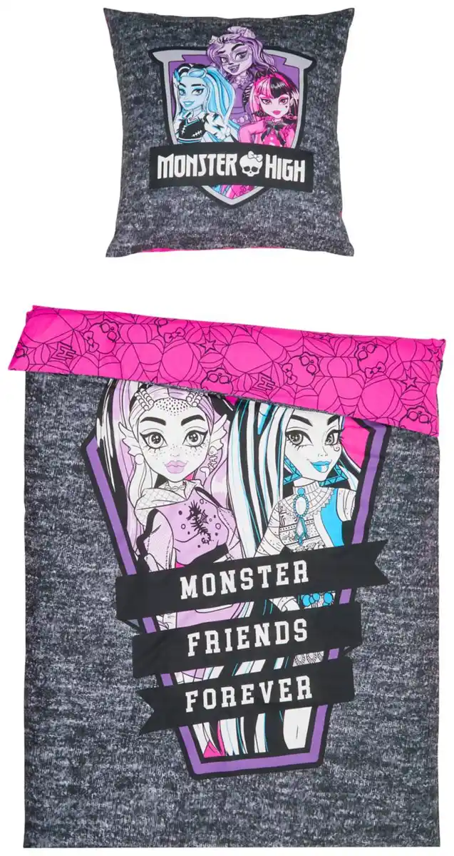 Bild 2 von Renforcé-Bettwäsche-Set »Monster High«, 2-teilig