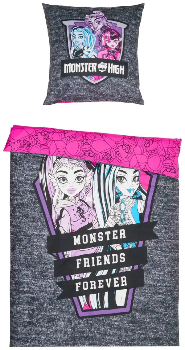 Bild 2 von Renforcé-Bettwäsche-Set »Monster High«, 2-teilig