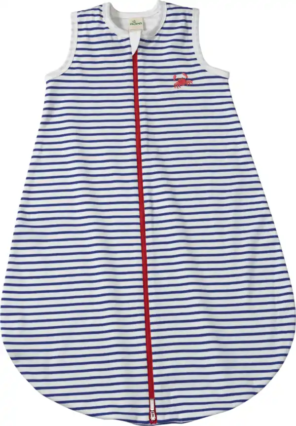 Bild 1 von ALANA Schlafsack 1 TOG mit Krebs-Applikation, blau & weiß, 80 cm, 1 St