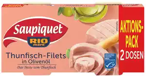 SAUPIQUET Thunfischfilets in Olivenöl, 2 x 120 - 160-g-Packg.
