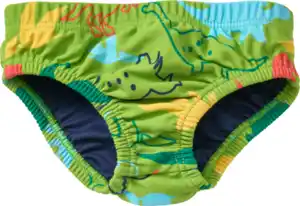 PUSBLU Schwimmwindel mit Dino-Muster, grün, Gr. 74/80, 1 St