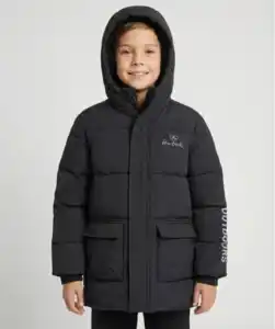 Schwarzer Steppparka, schwarz