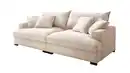 Bild 1 von Big Sofa Cord creme - 242 cm - Nosagunterfederung - TRIBECCA