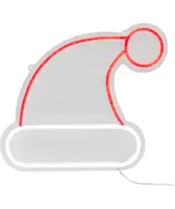 LED-Dekoleuchte Weihnachten, weiß/rot