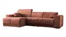 Bild 1 von Ecksofa Cord rost 302 x 167 cm mit Relaxfunktion - OT links - TONI