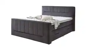 Boxspringbett 180 x 200 cm Bettkasten anthrazit Stoffbezug - KENOSHA