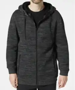 Strickfleecejacke, anthrazit melange