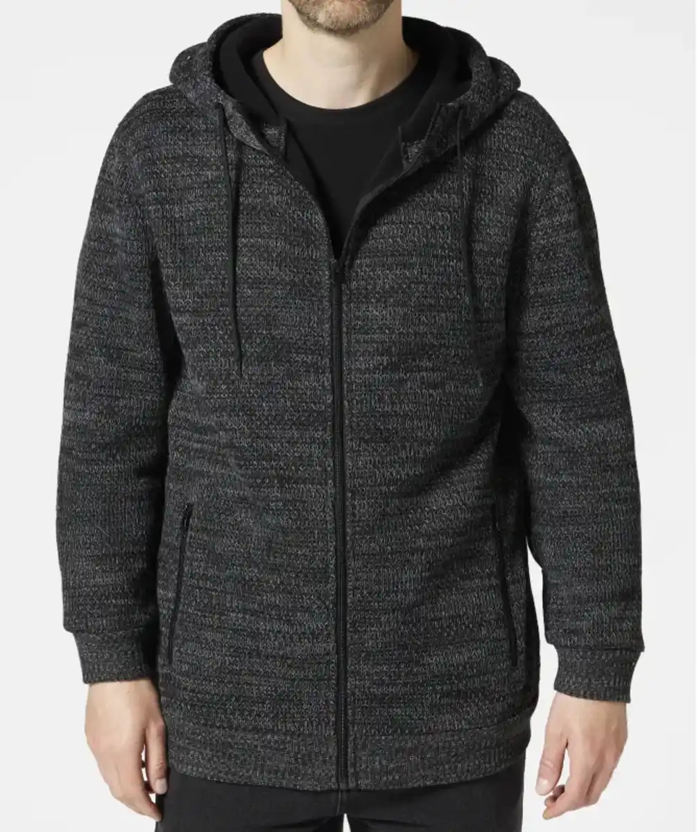 Bild 1 von Strickfleecejacke, anthrazit melange